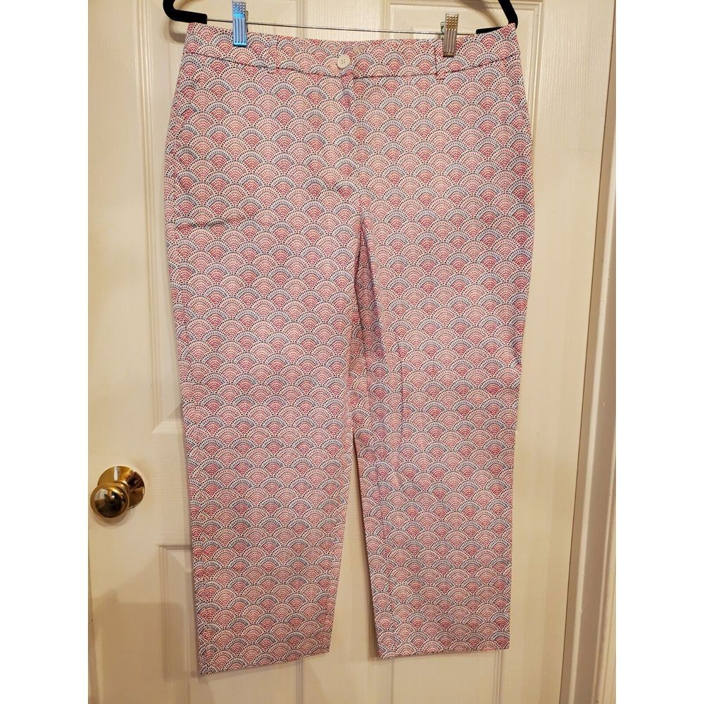 Talbots Women's Multi-color‎ Pants Size 10 Fan Pattern
